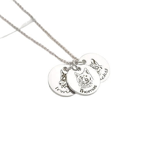 Pet engraving necklace