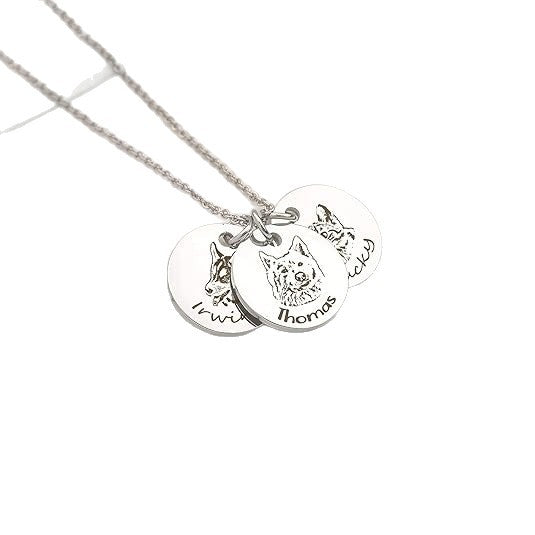 Pet engraving necklace