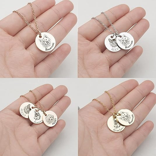 Pet engraving necklace