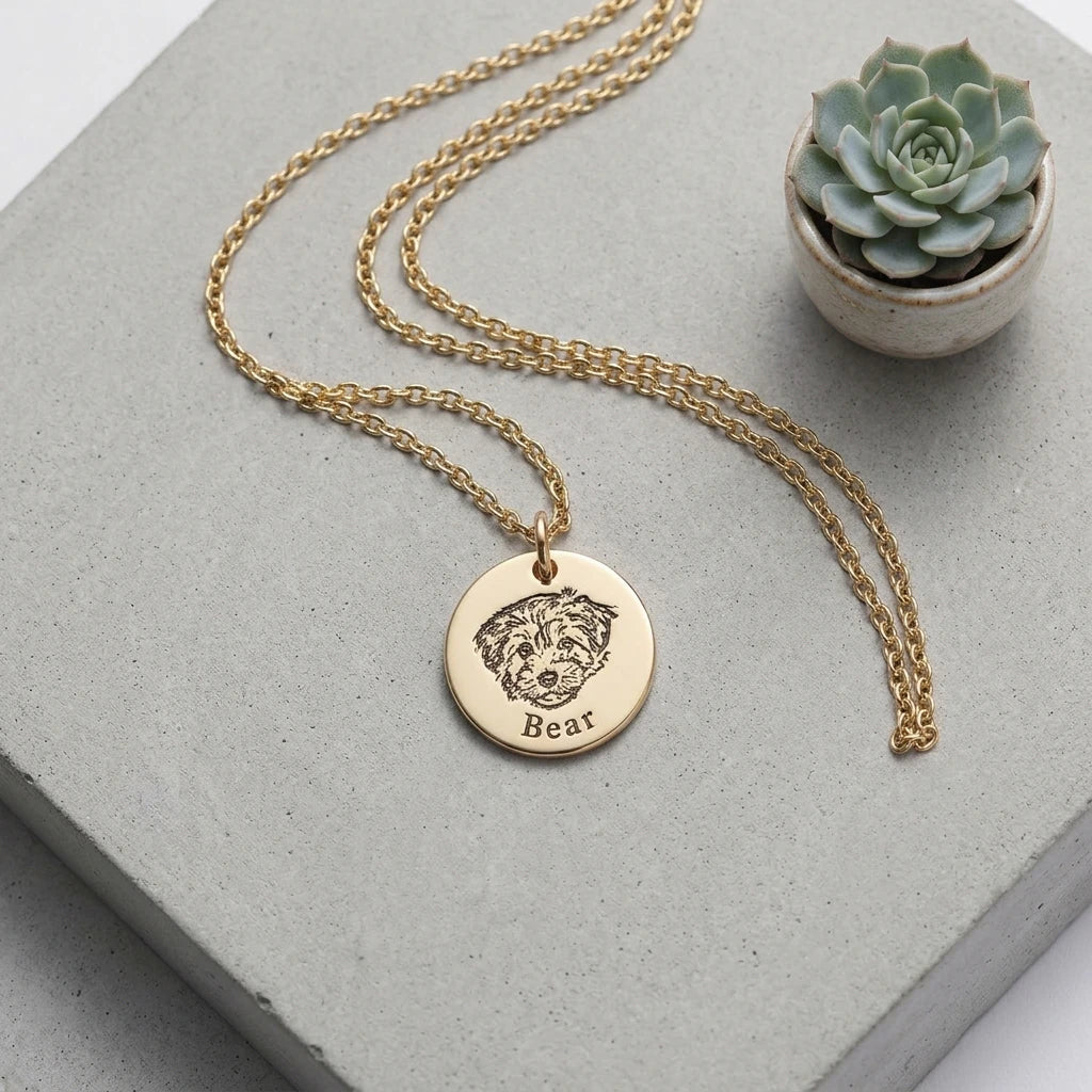 Pet engraving necklace
