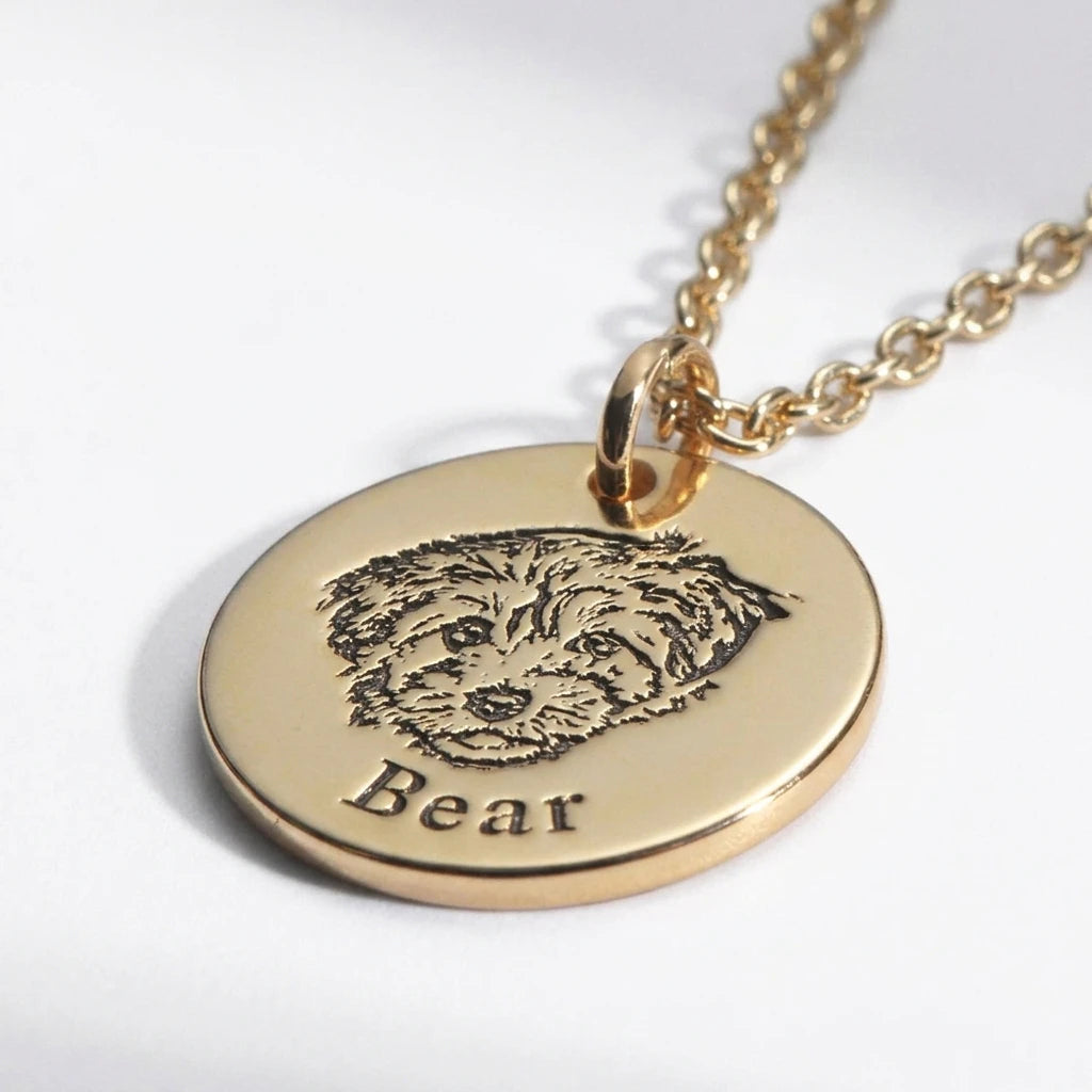 Pet engraving necklace