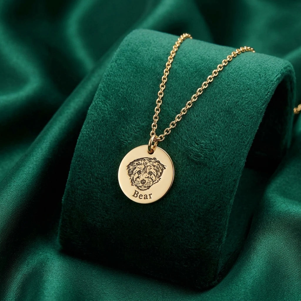 Pet engraving necklace